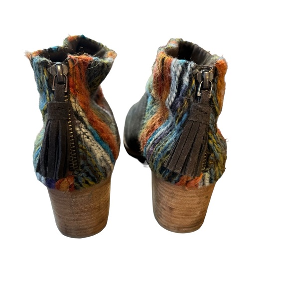 *Women’s Toms Size 10 “Leila Chocolate Suede Multi Textile” Heeled Booties - Picture 11 of 13